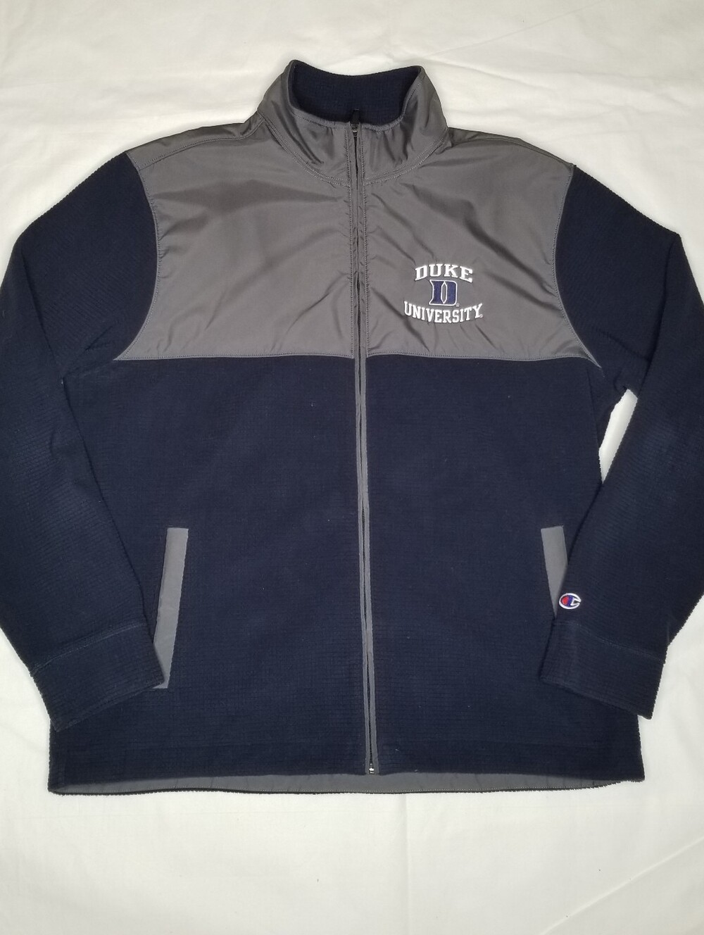 Duke University Blue Devils Champion Fleece Jacket Full Zip Men's Size L
